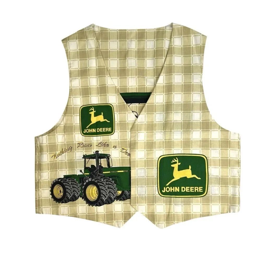 John Deere Reversible Lightweight Vest Tractor Farm Made In The USA Mens XXL